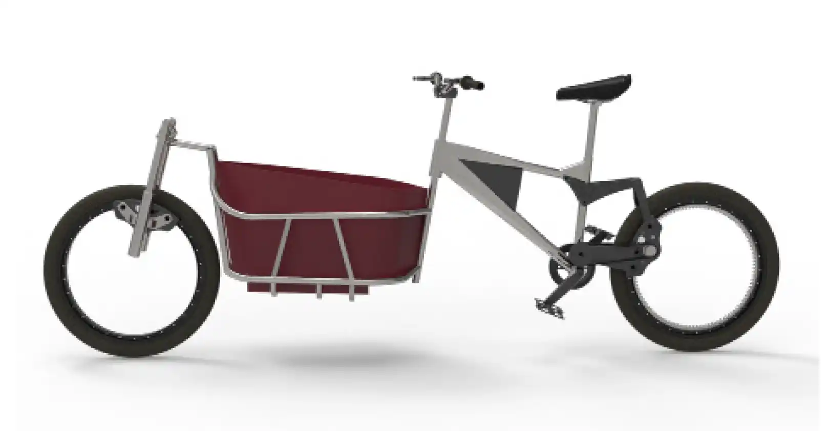 Vista trasera render bicicleta