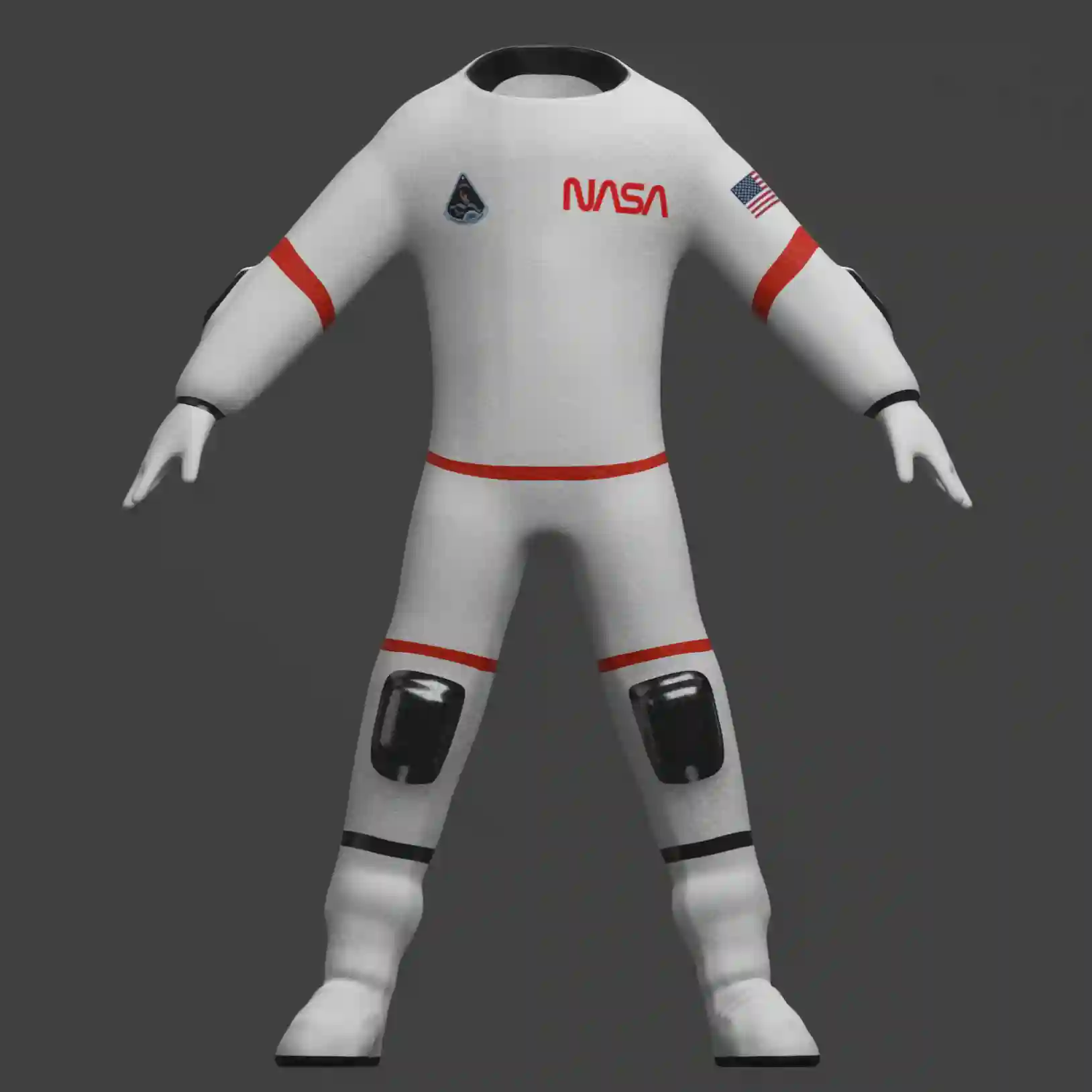 Traje espacial texturizado