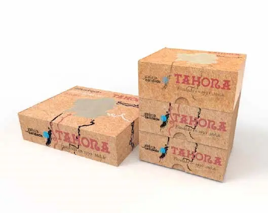 Formatos apilables del packaging de Tahona